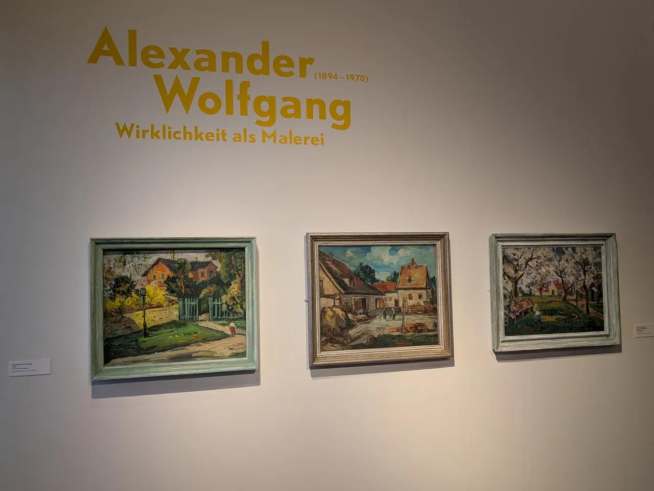 Blick in die Ausstellung Alexander Wolfgang. Foto Felix Eckerle